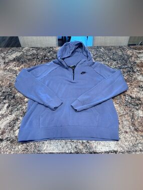 Nike Half-Zip Hoodie in Lavender Blue
